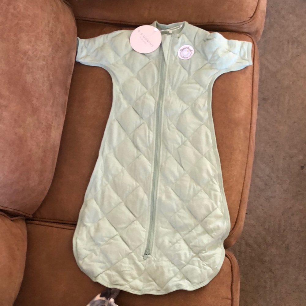 Quilted Sleep Sack for Kids - Mint Green